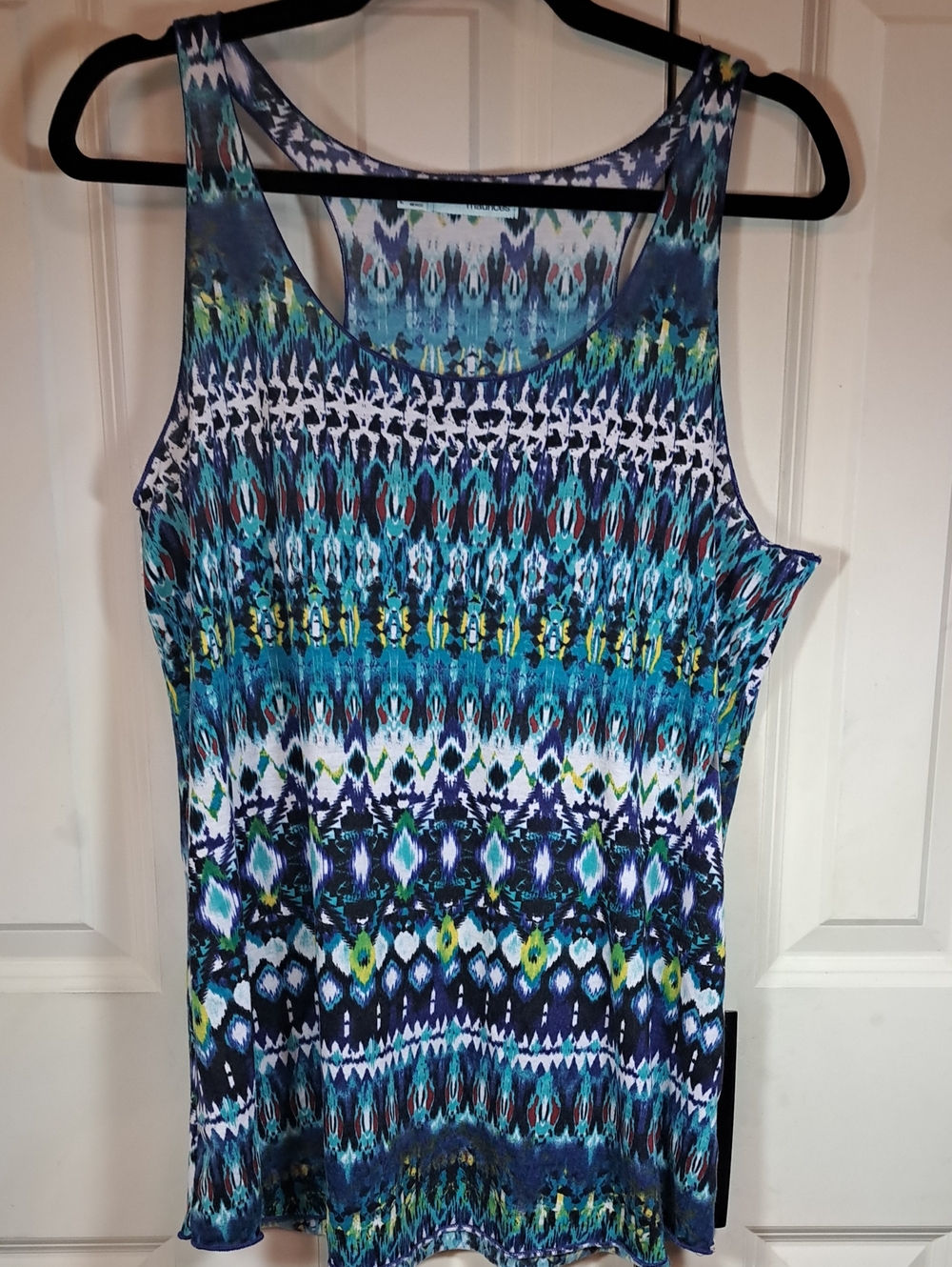 Maurices Blue Teal Patterned Racerback Tank